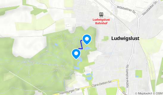 Kartenausschnitt Louisen-Mausoleum Ludwigslust